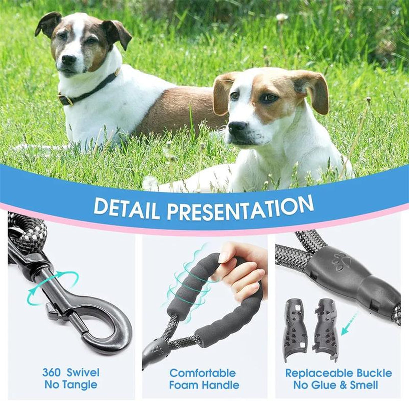 Ultimate Reflective Dog Leash with Comfort Padded Handle - Perfect for All Dog Sizes!