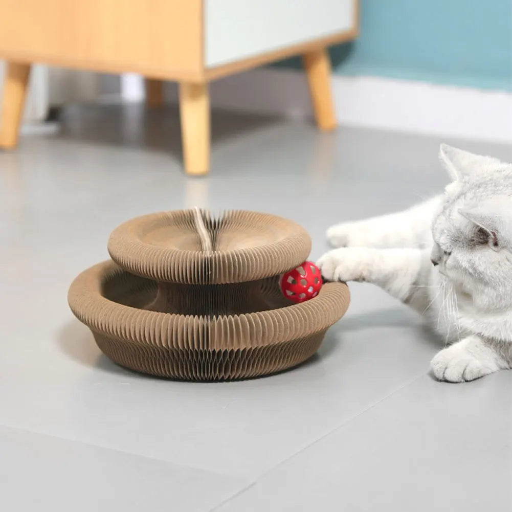 Magic Organ Cat Scratching Board Interactive Scratcher Cat Toy Cat Accordion Toy Cat Grinding Claw Scratching Board Pet Supplies