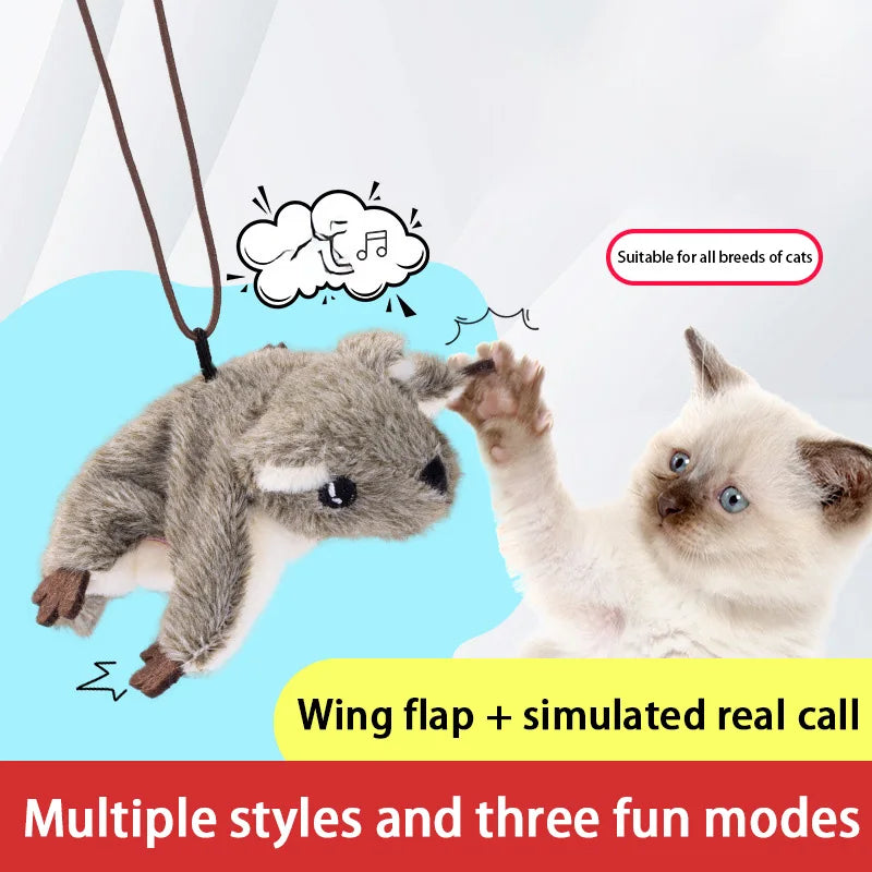 "Interactive Rechargeable Chirping Bird Cat Toy with Catnip and Realistic Movements"