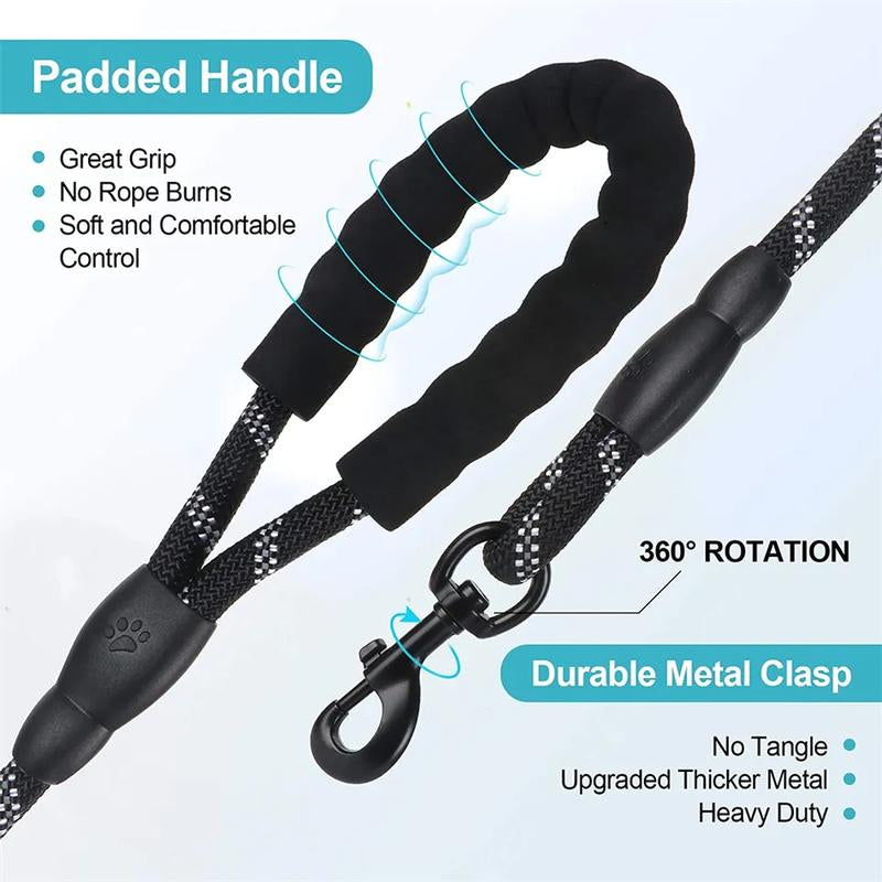 Ultimate Reflective Dog Leash with Comfort Padded Handle - Perfect for All Dog Sizes!